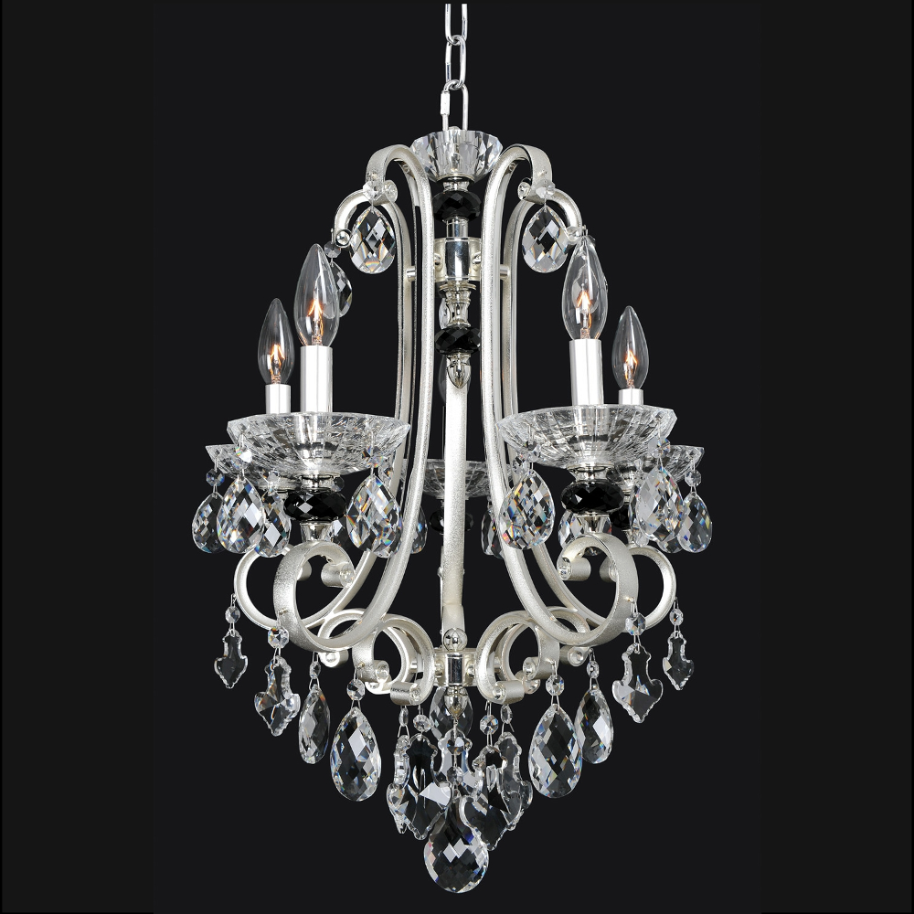 Bedetti Chrome and Crystal 5 Light Pendant
