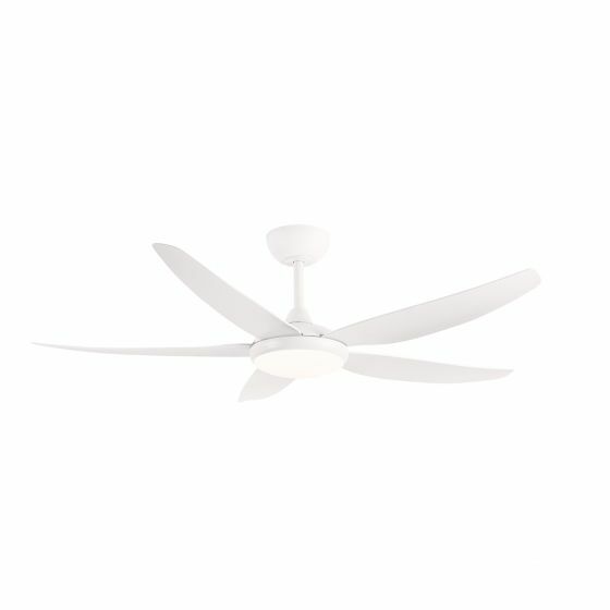 Product image of Amari White Fan with White Blades with LED Light