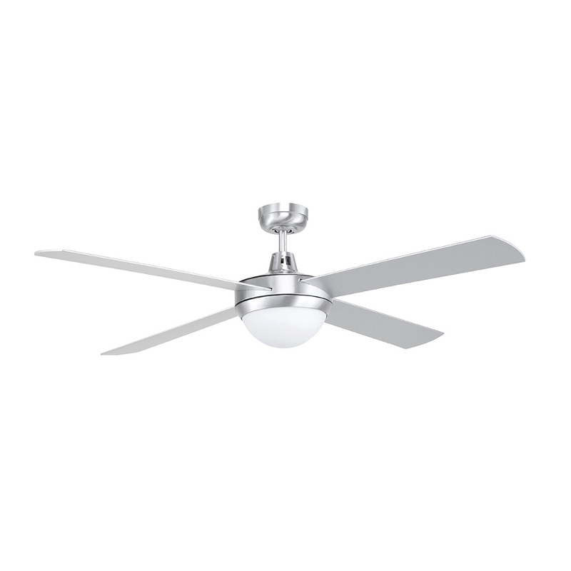 product image of chrome tempest ceiling fan with attached light