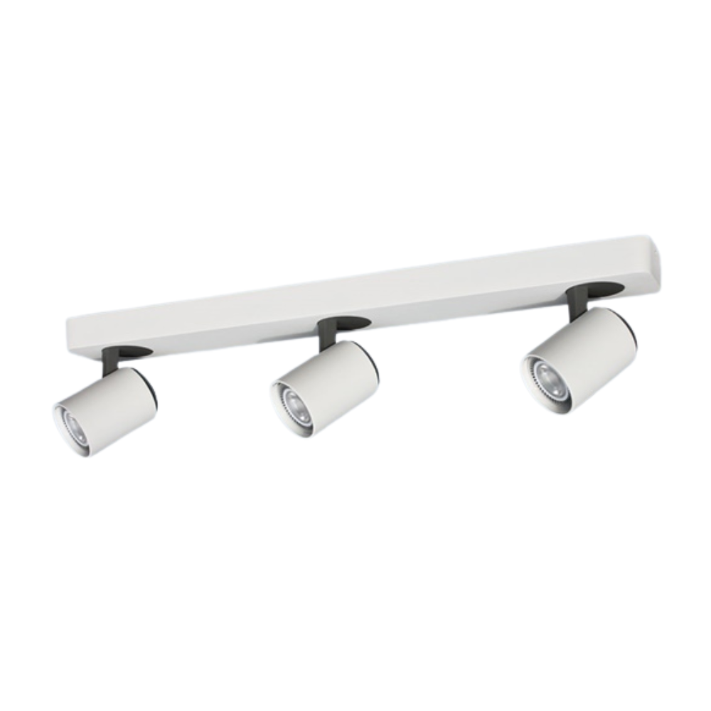 FH716 Commodore 3 White Spotlights on Bar GU10 Ceiling or Wall