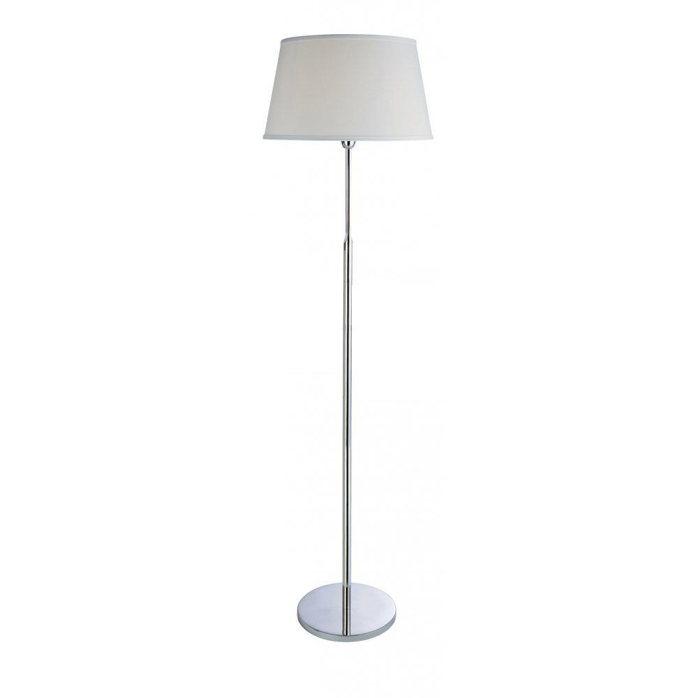INOX5211 Inox Round Floor lamp Stainless Steel with White Shade