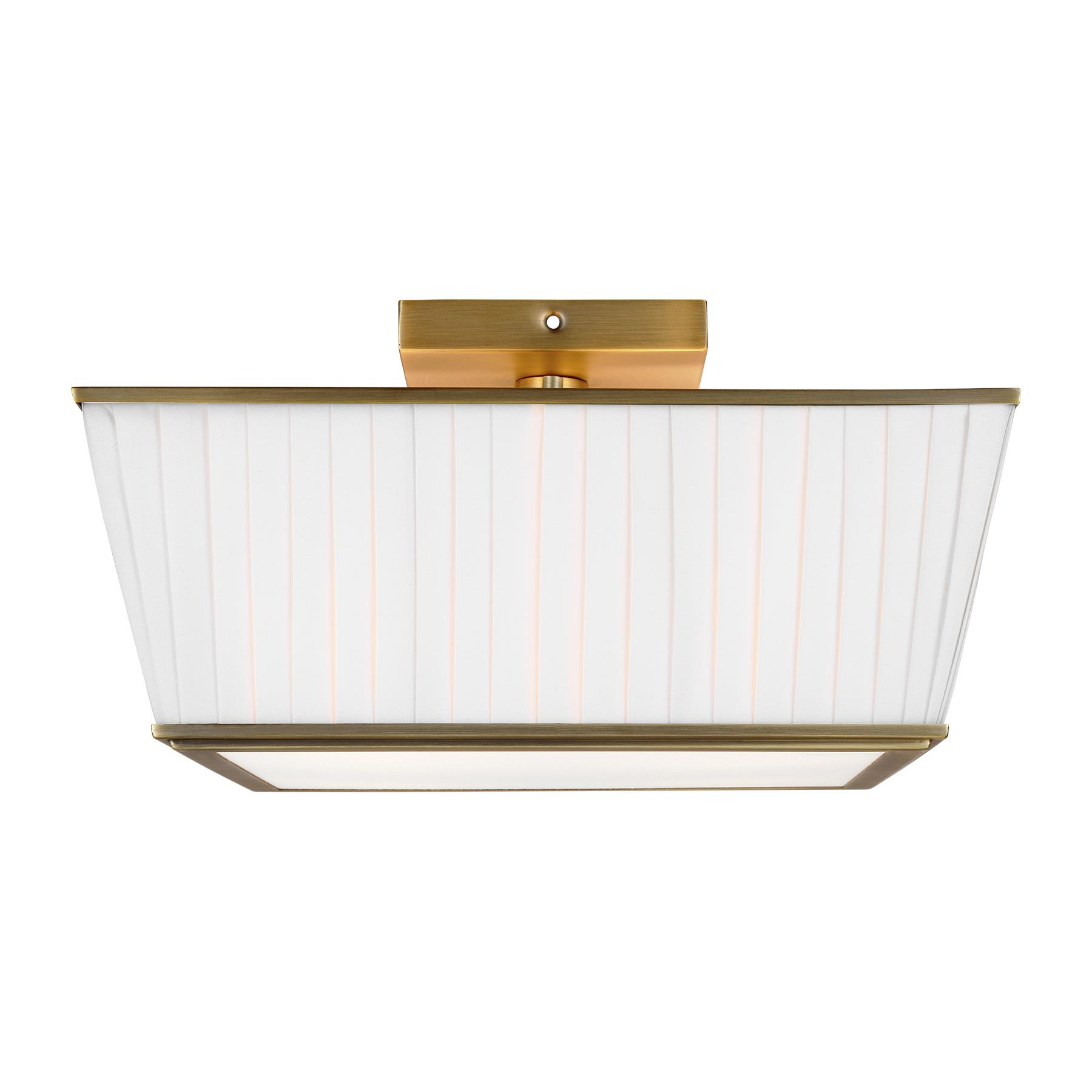 Esther Ceiling 4 Light with White Pleated Shade