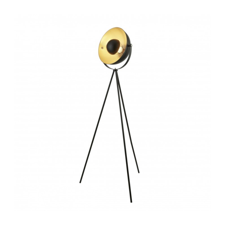 Stativ Black Floor Lamp with Gold Shade The Lighting Centre NZ