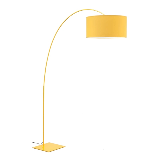 Product image of Thurlow Arch Floor Lamp with Shade in Yellow