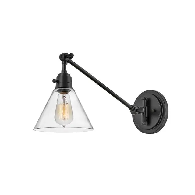 3690 Art Reading Light Black with Clear Glass