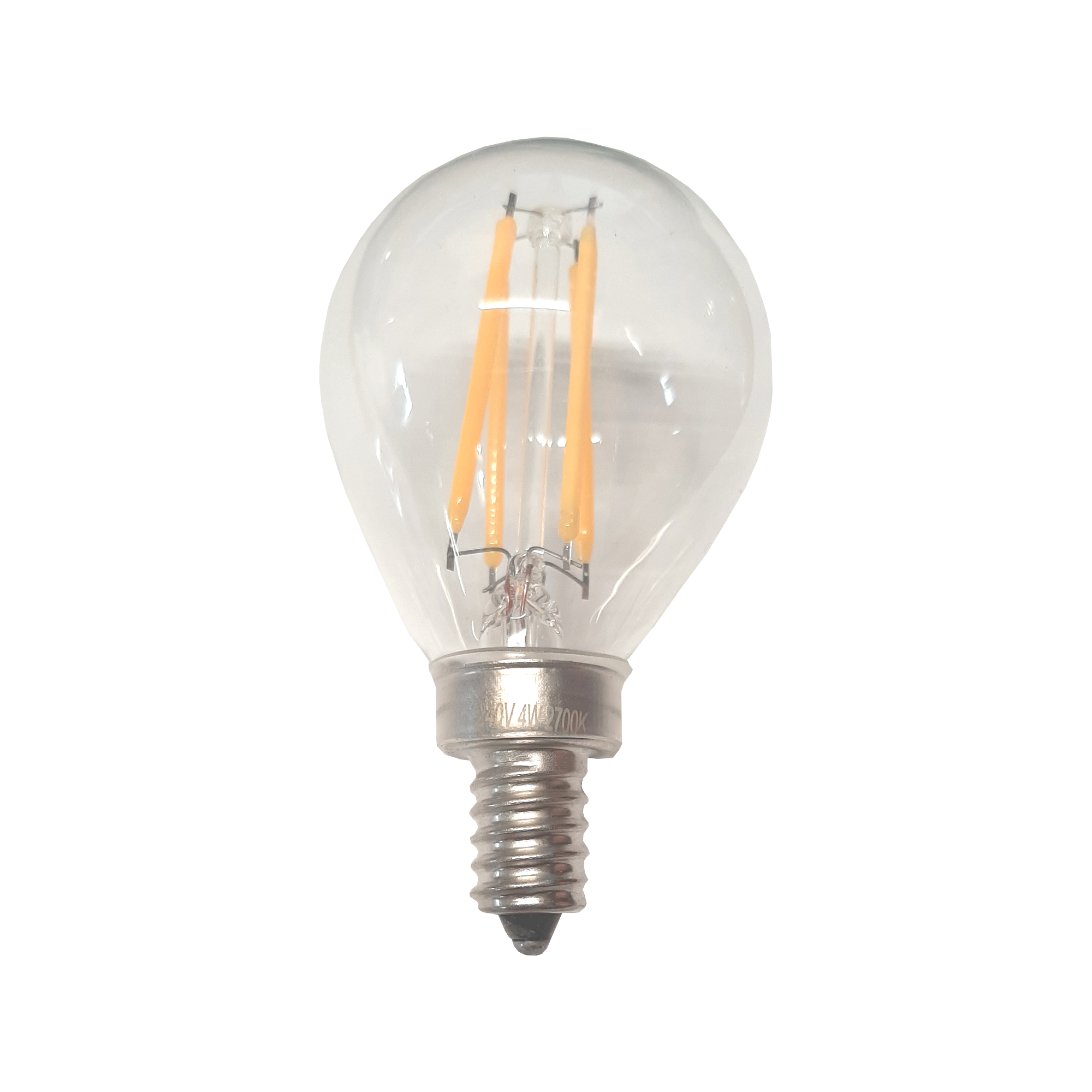 Fancy Round LED Lamp Clear E12 4W 400lm Dimmable