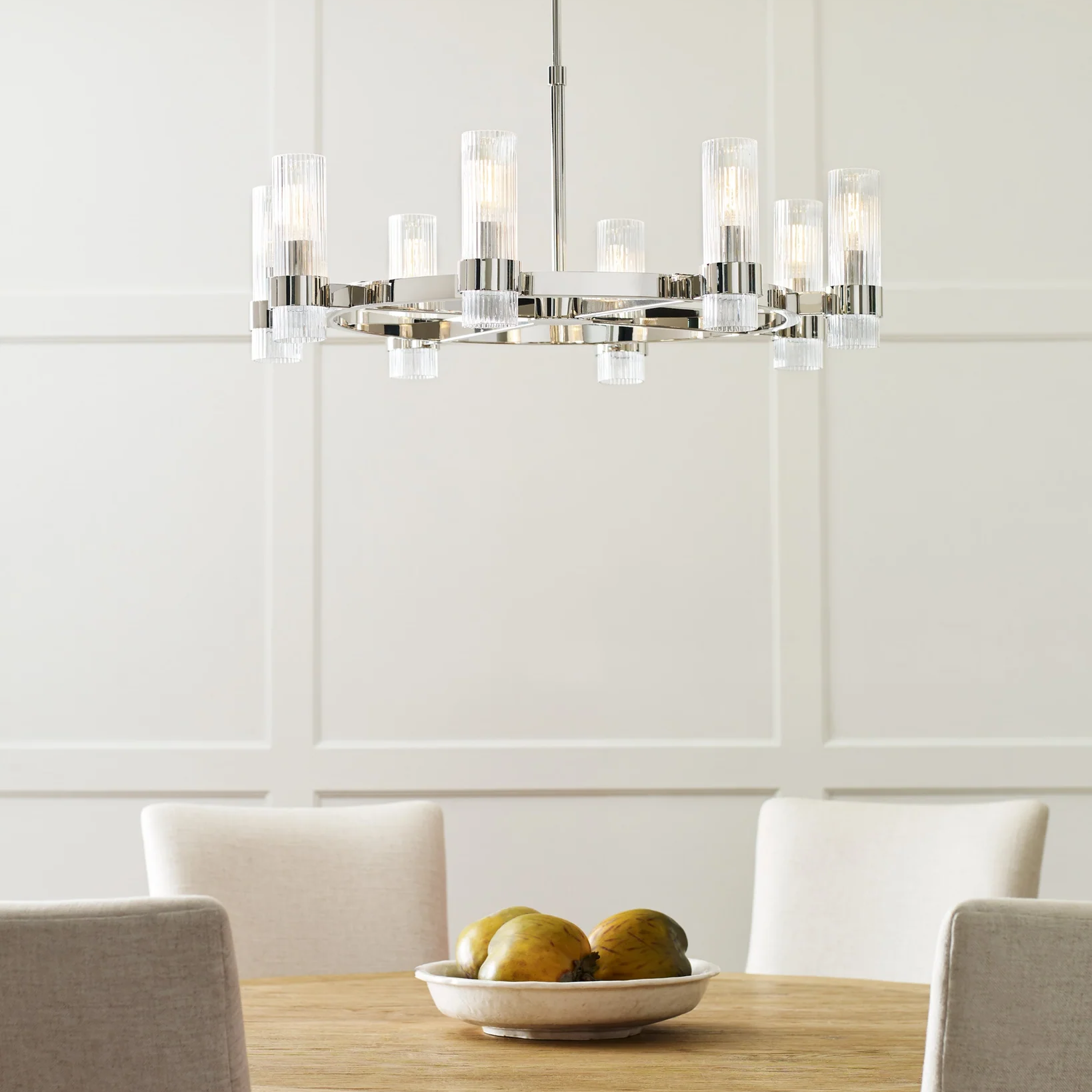 Geneva 840mm 8 Light Pendant with Clear Glass