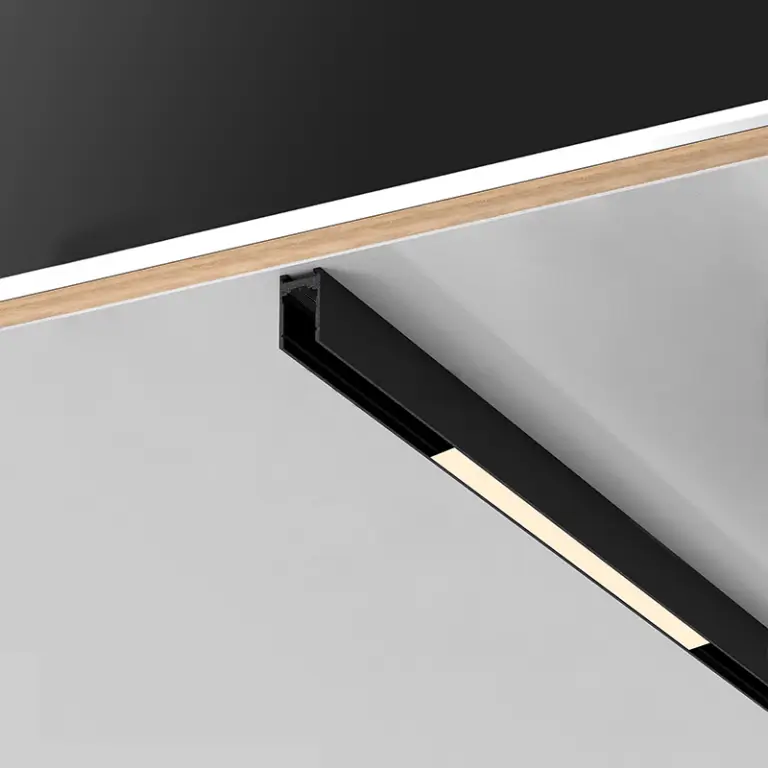 cross section image of the Luna S Surface Track System installed in a ceiling