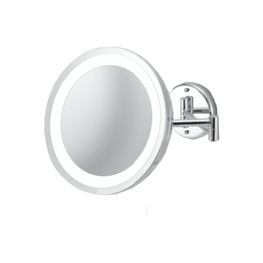 MLWL Wall Mounted Mirror with built in LED Light and adjustable arm