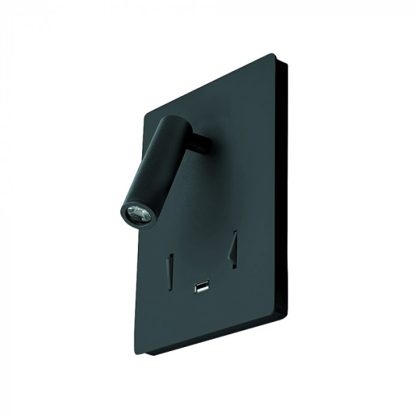 Tara LED Wall Spot with Backlight and USB Port | The Lighting Centre NZ