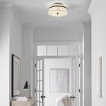 Cordtlandt Ceiling Light 480mm with White Linen Shade