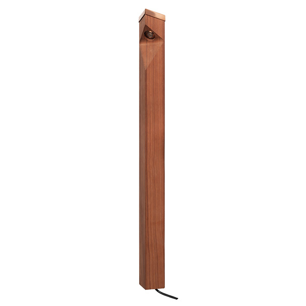timber bollard for path lighting