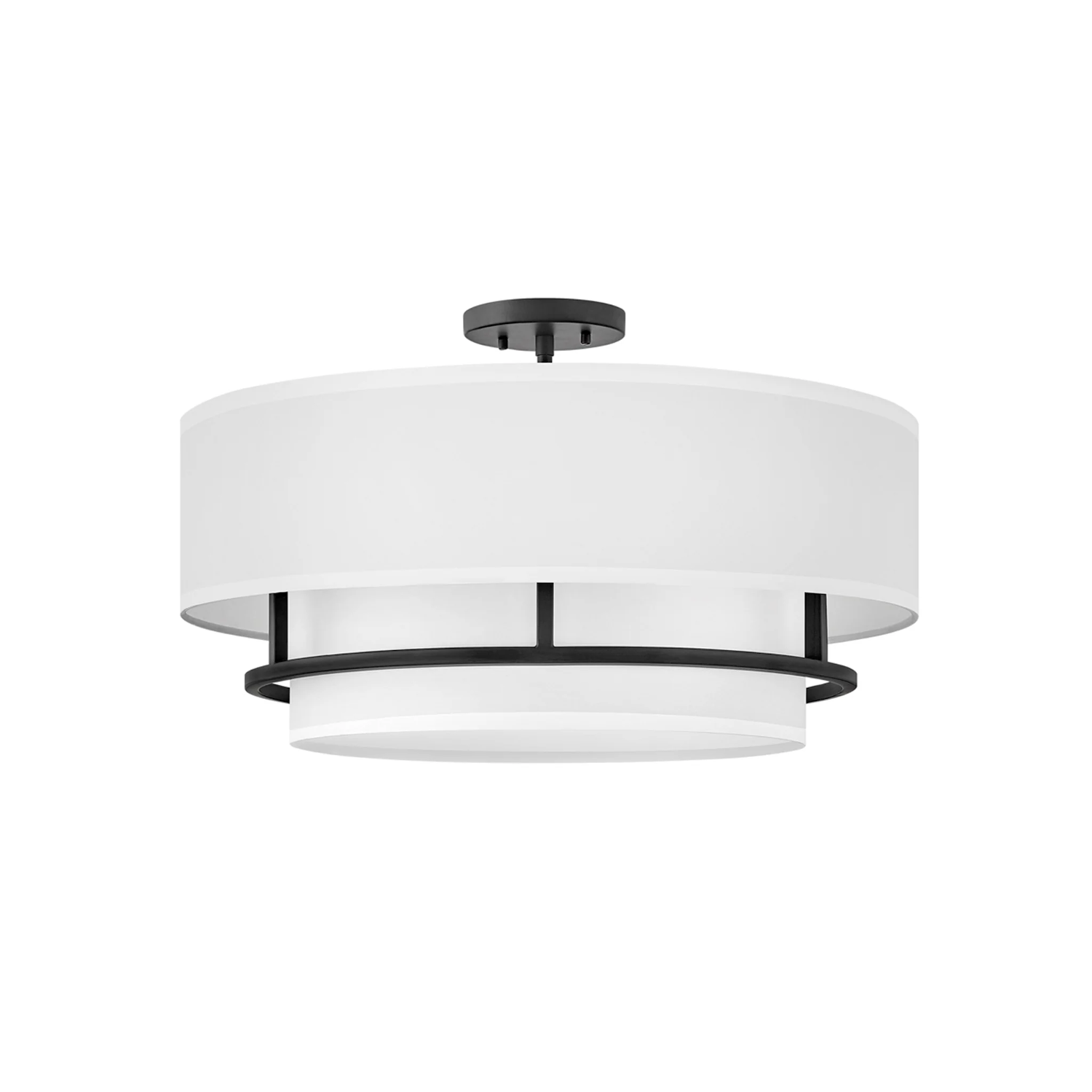Graham 580mm Ceiling Light with Linen Shade