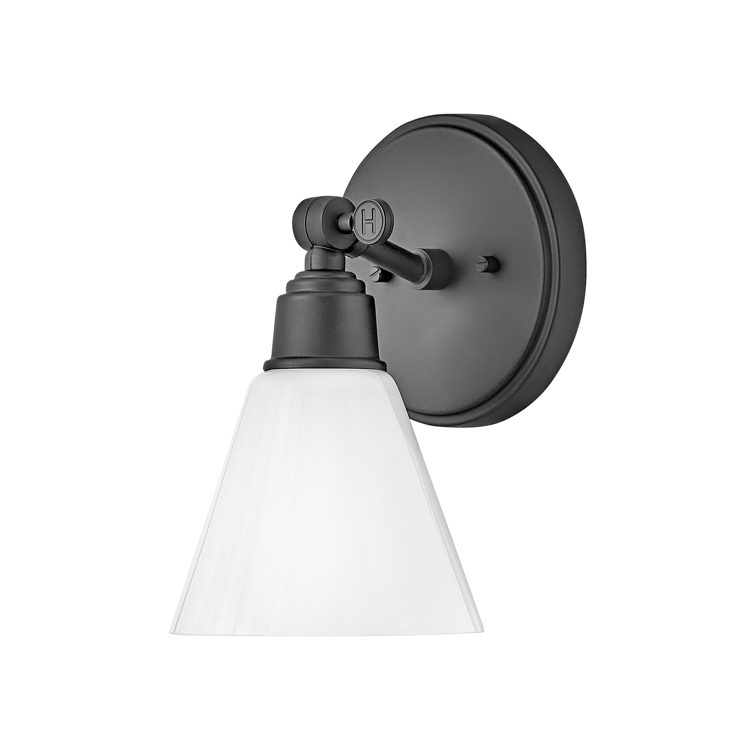 Product image of Arti Black Wall Light with Opal Glass