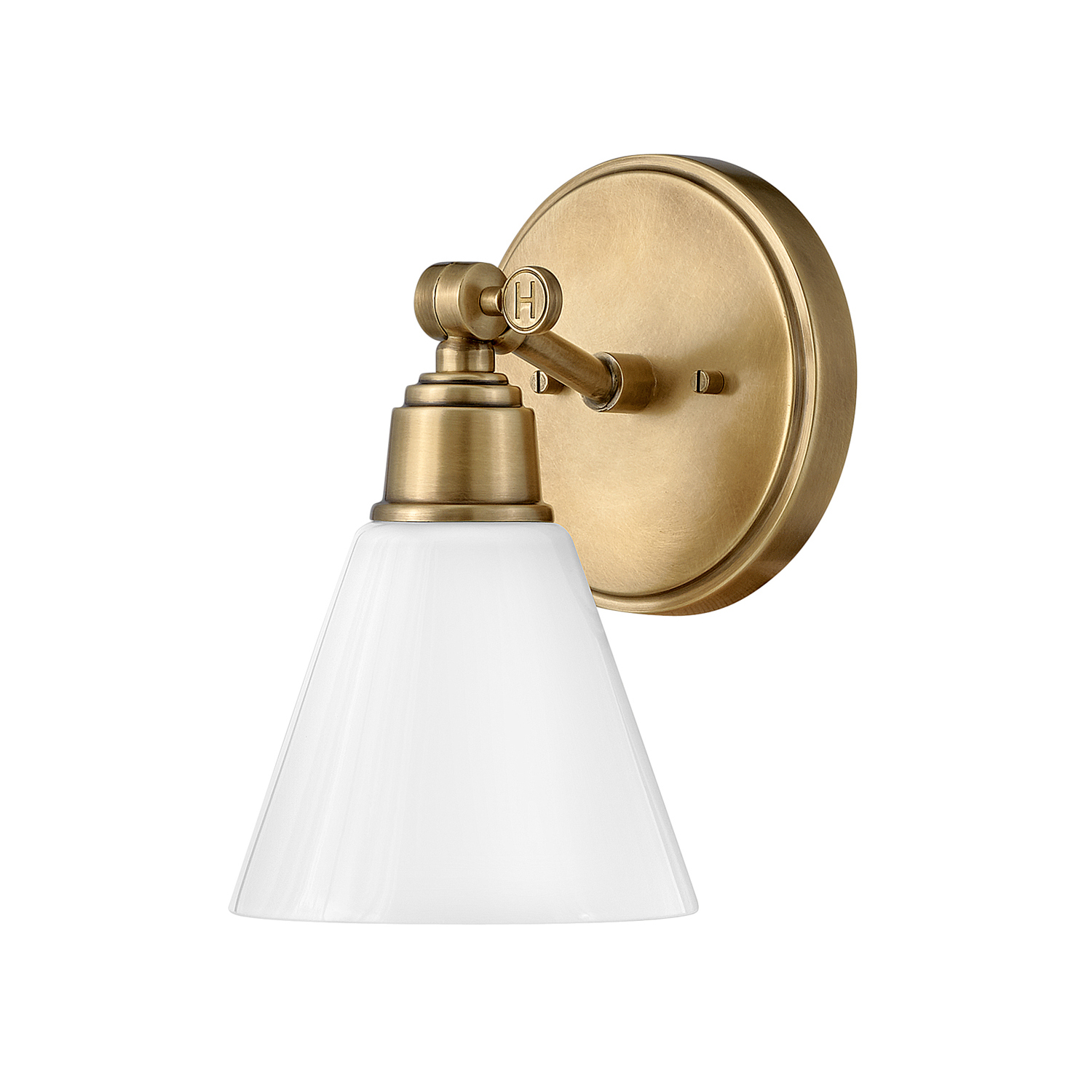 Product image of Arti Brass Wall Light with Opal Glass