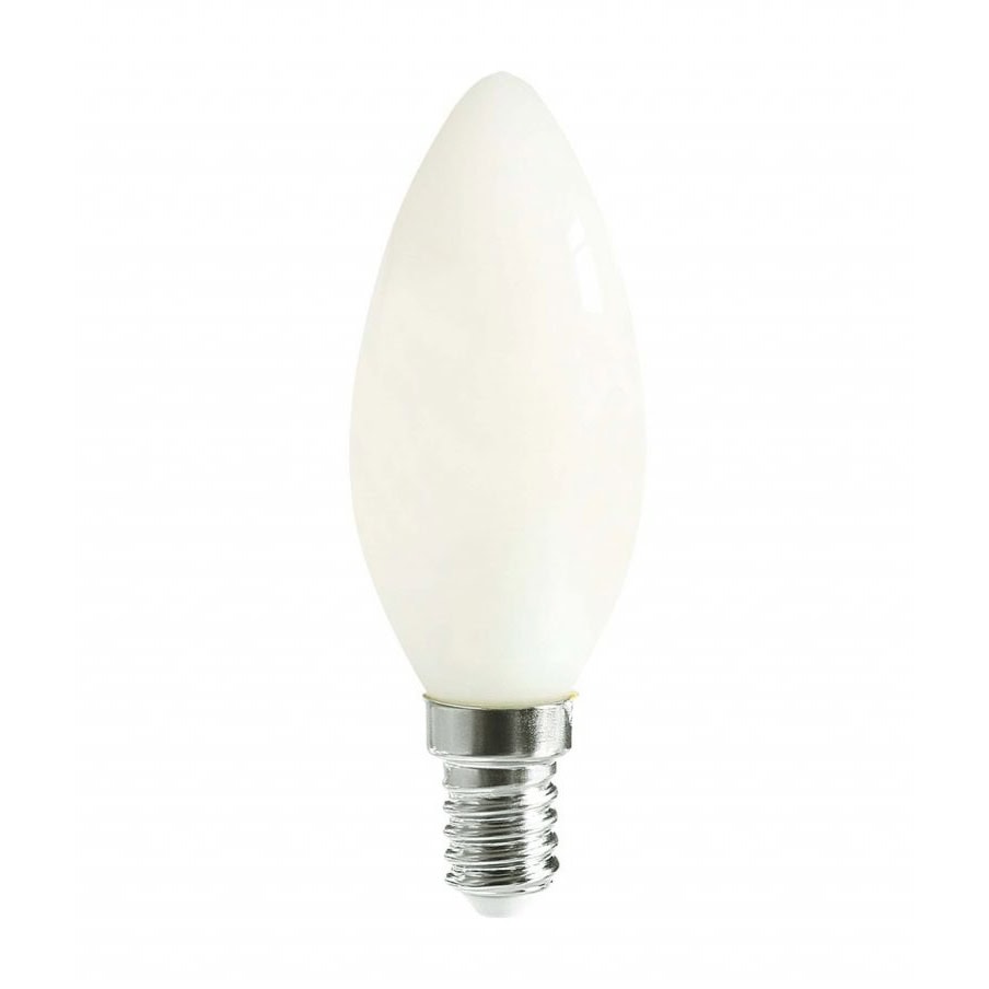 Product image of LED Candle Shaped Lamp with Opal Glass 4W Dimmable
