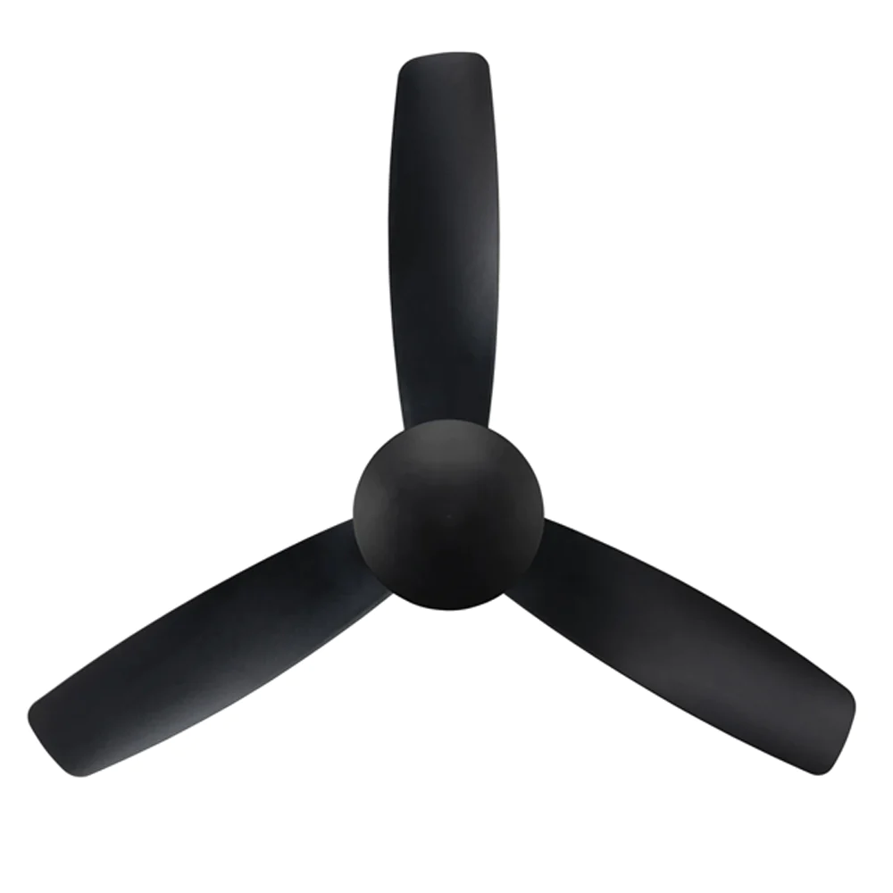 Product image of Mascot DC 58" Ceiling Fan Black looking up at the blades