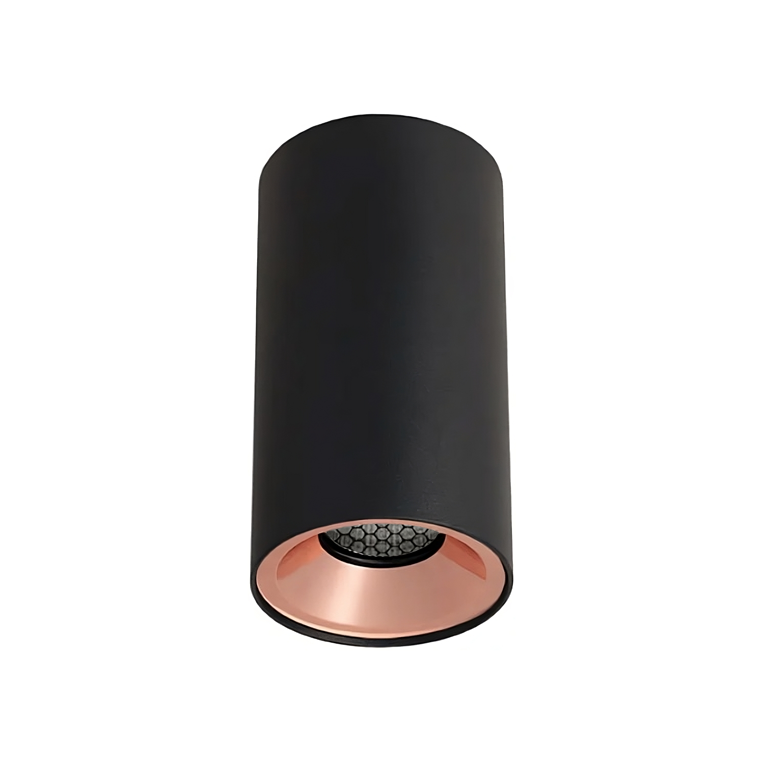 Product image of Zela Surface Mount with Honeycomb Lens Black with Copper Inner
