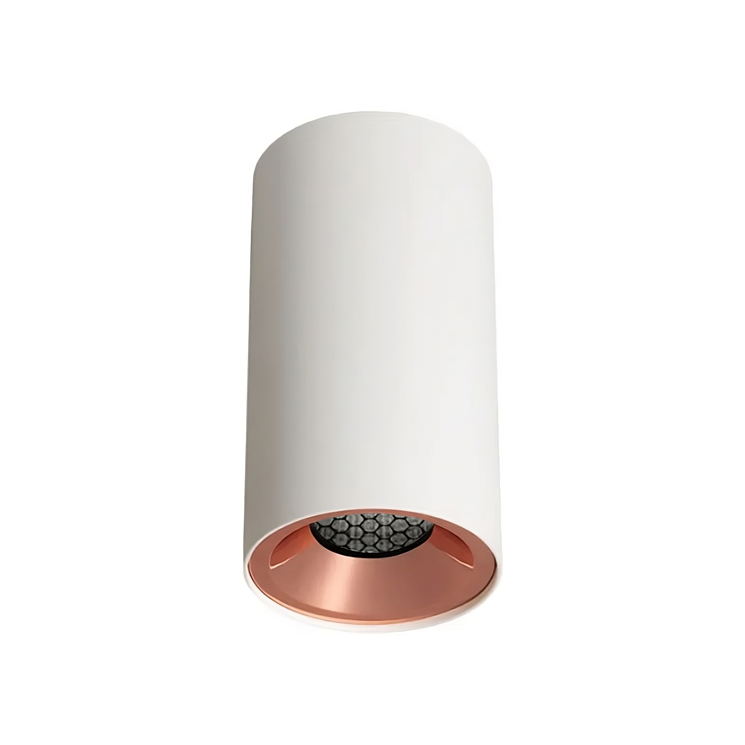 Product image of Zela Surface Mount with Honeycomb Lens White with Copper Inner