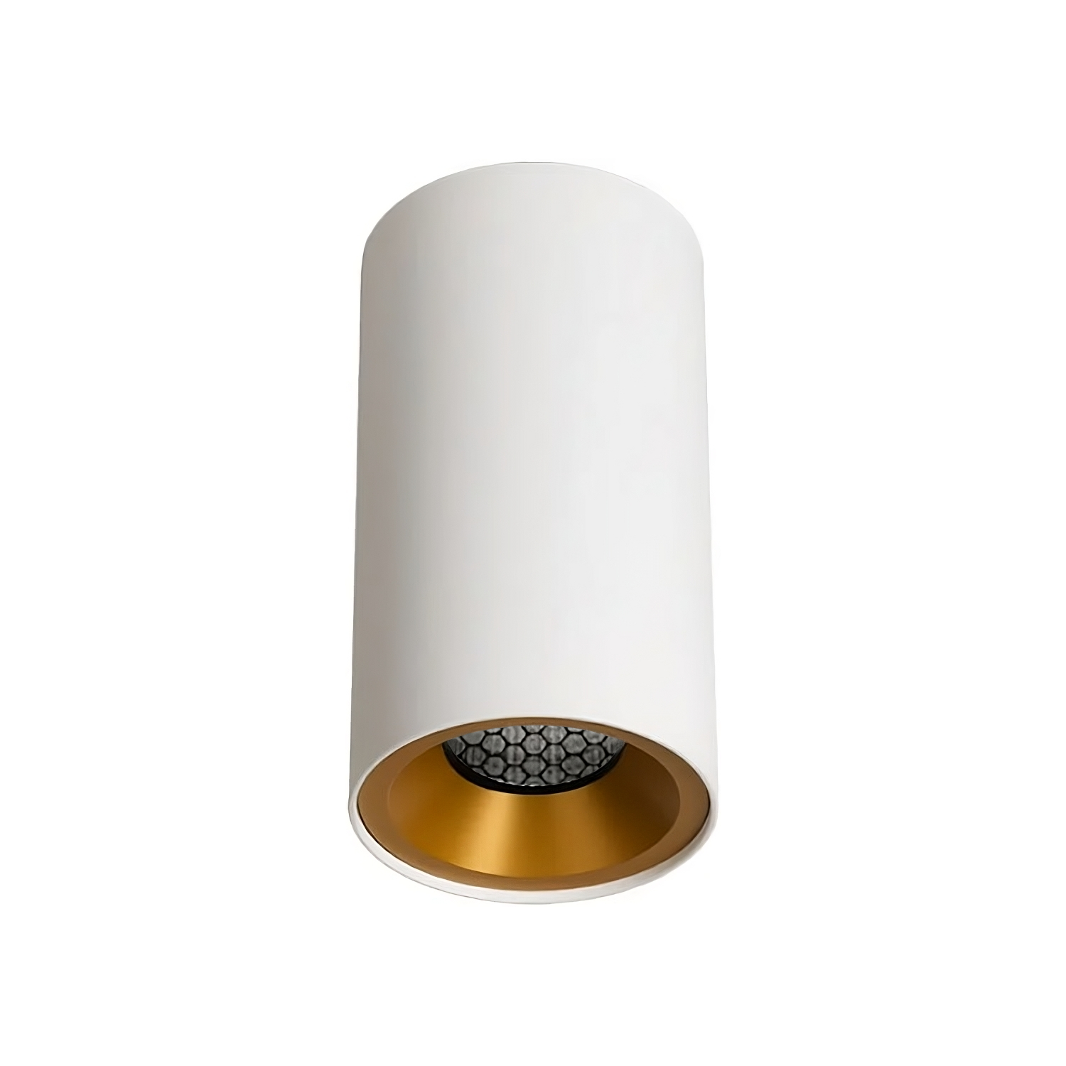 Product image of Zela Surface Mount with Honeycomb Lens White with Gold Inner