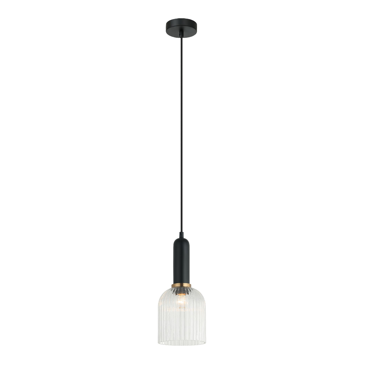 Product image of Murcatto Ellipse Black Mini Pendant with Clear Glass