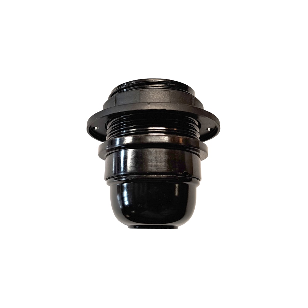 Product image of E27 Edison Screw Black Lamholder with shade ring
