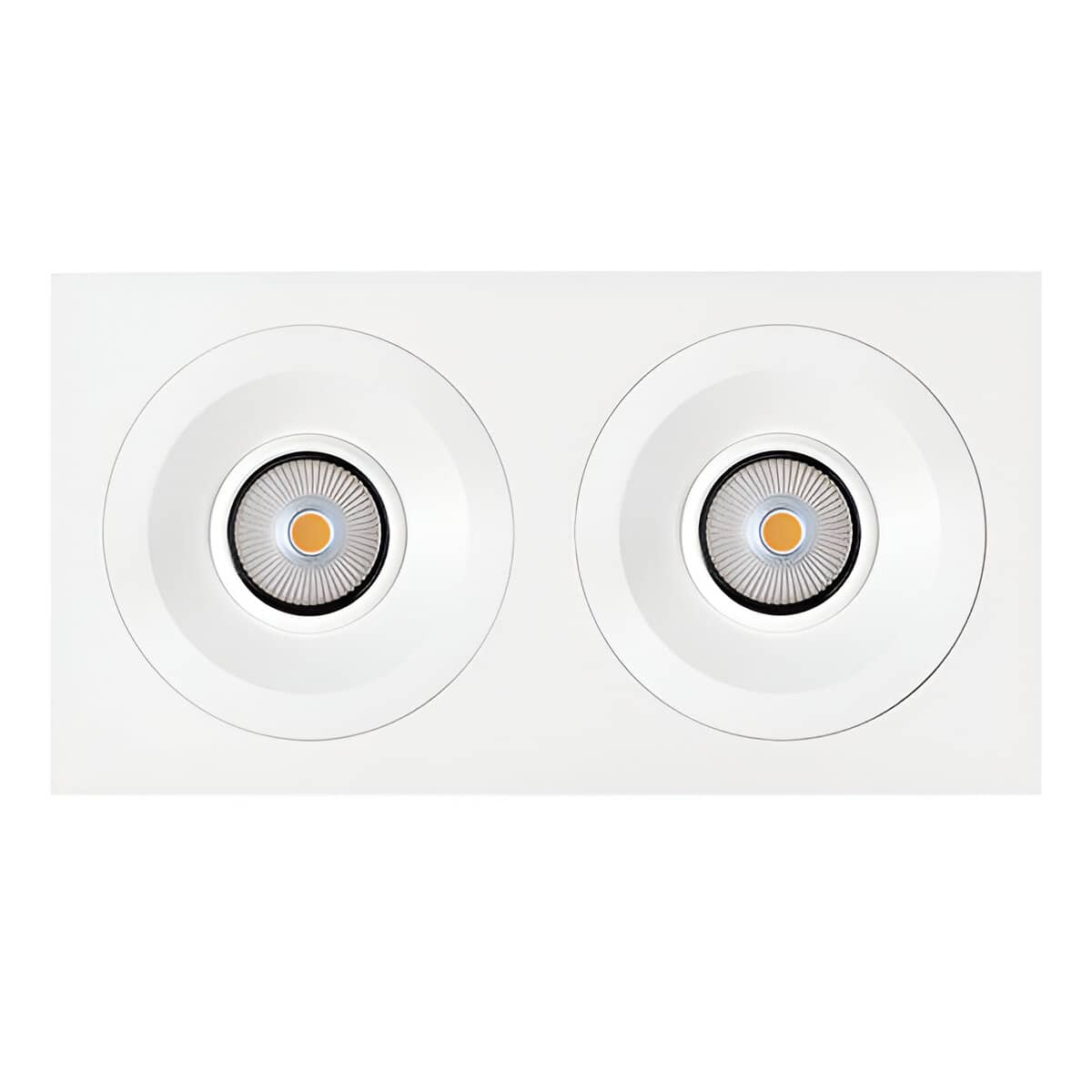 Product image of Zela twin white adapter plate with downlights inside