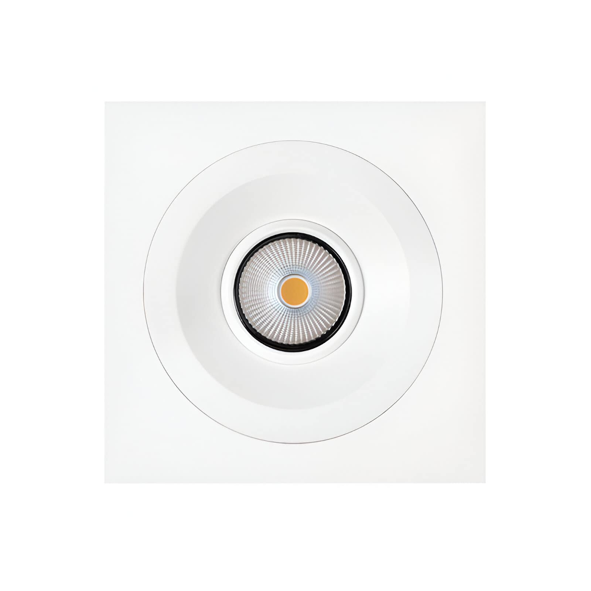 Product image of Zela Square white Adapter plate with downlight inside