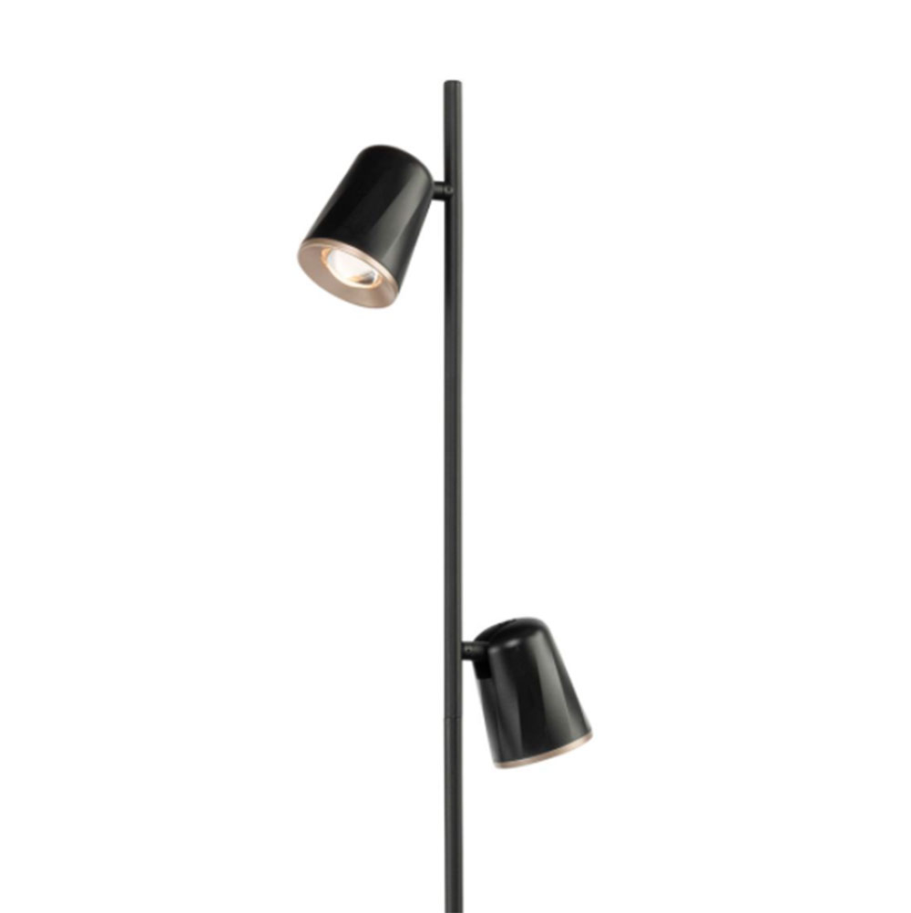 Close up product image of Kalla Twin LED Floor Lamp Black
