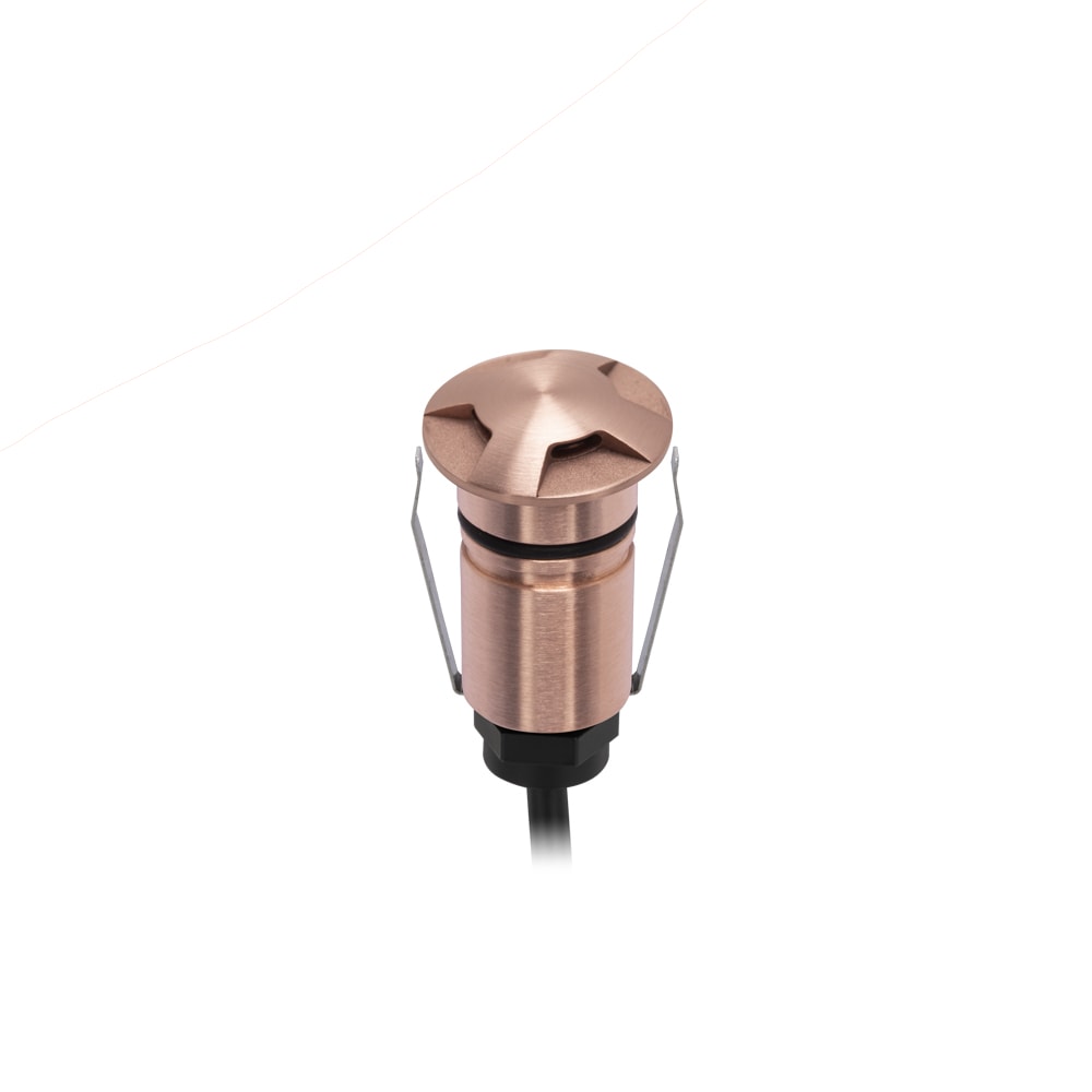 Product image of X30 Raydux Mini Facetted Deck Light 4-Way 1W LED Copper