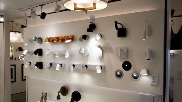 photo of spotlights and reading lights from our showroom