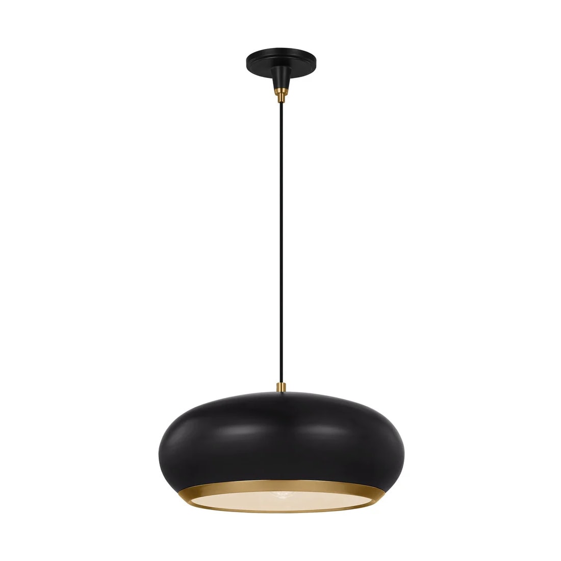 Clasica Pendant 460mm Aged Iron with Brass