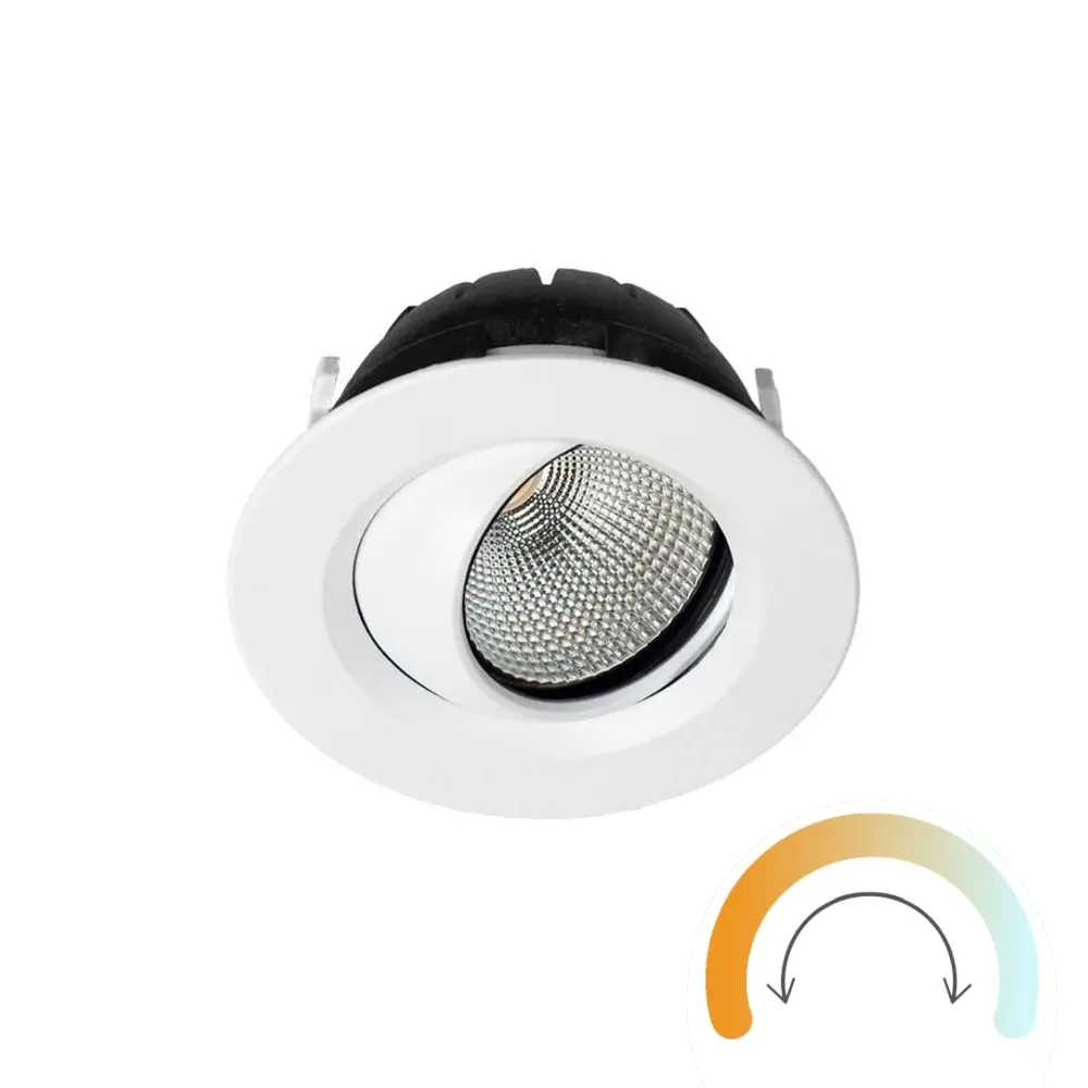 Zela Tilt Ultra Low Glare Lens Tunable LED Downlight – Casambi