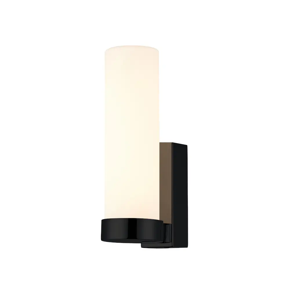 Product Image of Parlour Black Wall Light with Opal Glass