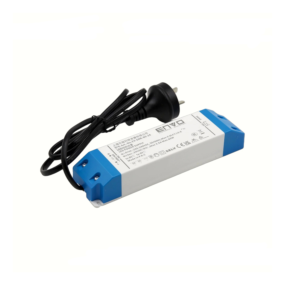 Product image of EV-SNR-60-24 LED Driver 24V 60W with plug