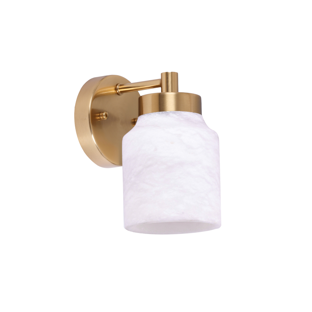 Product image of Tufo-W1 Wall Light Brass with Alabaster Glass