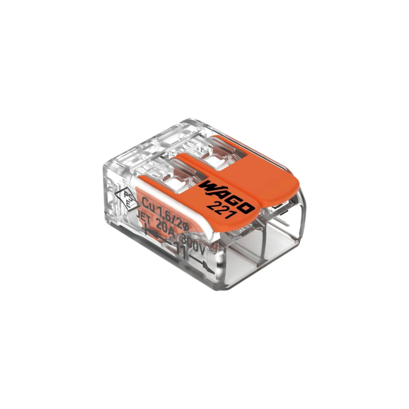 Product image of 221-412 Wago Lever Connector 2 way
