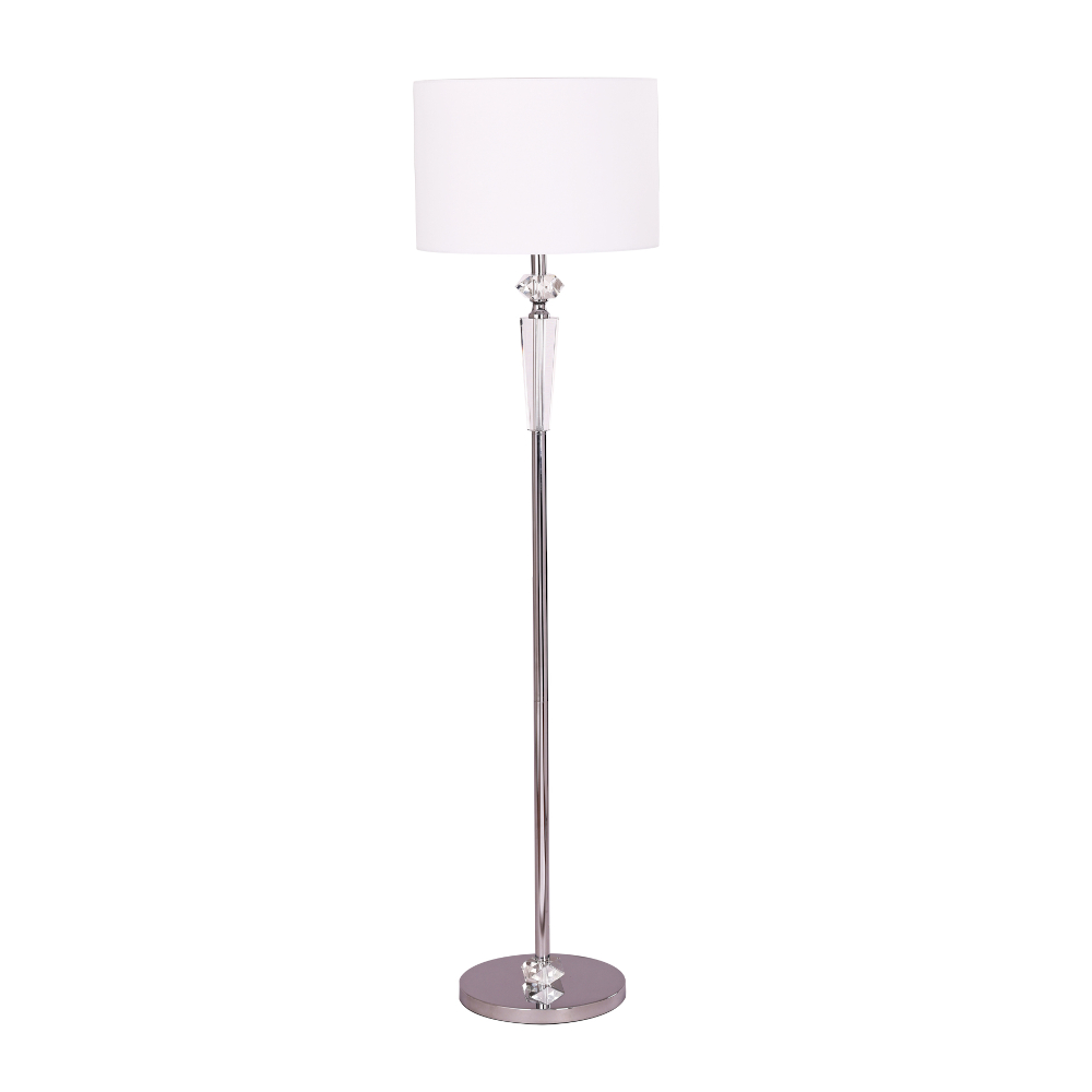 Product image of CRISTALLO-F1 Chrome Floor Lamp with Crystal Details