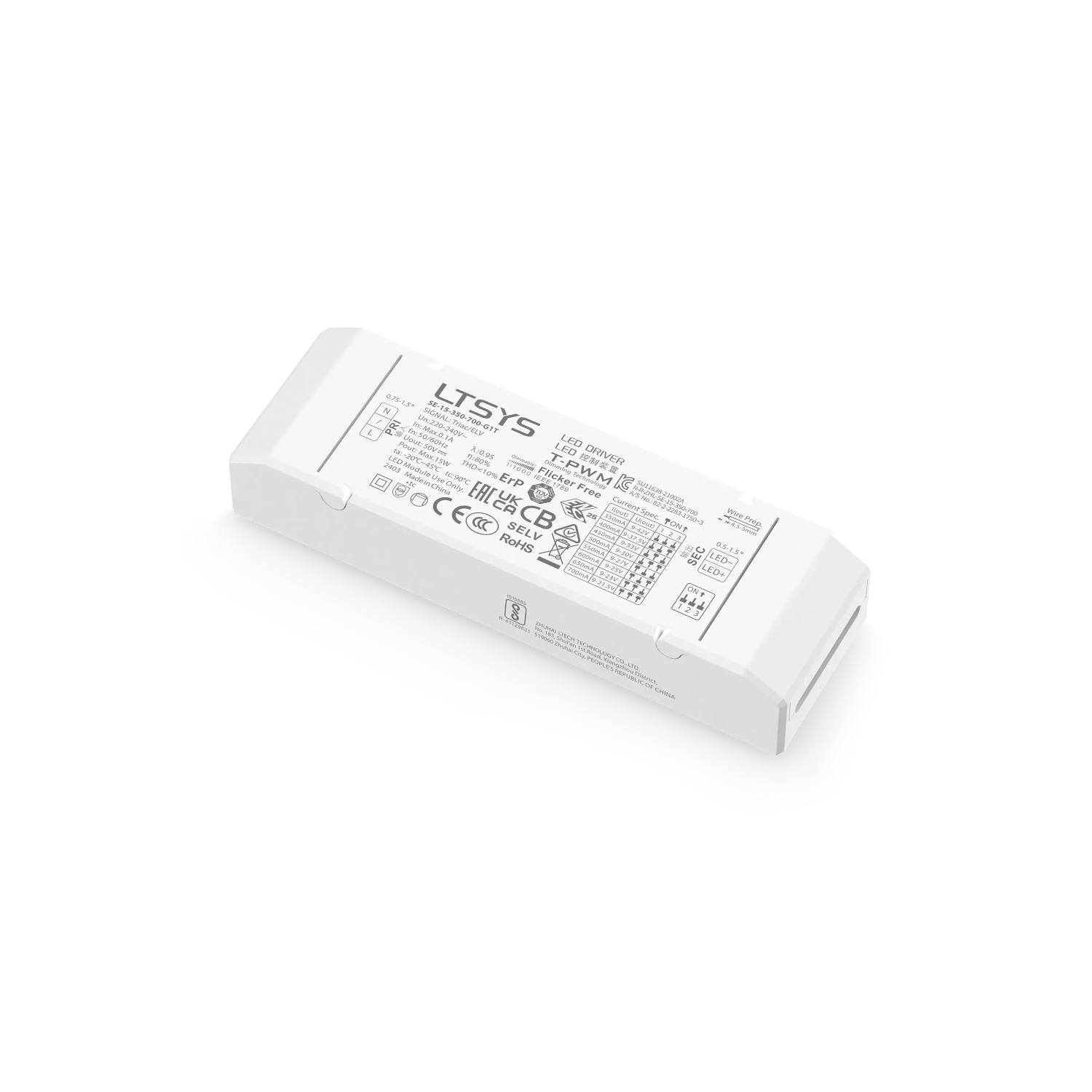 LED Driver 350-700mA Dimmable 15W