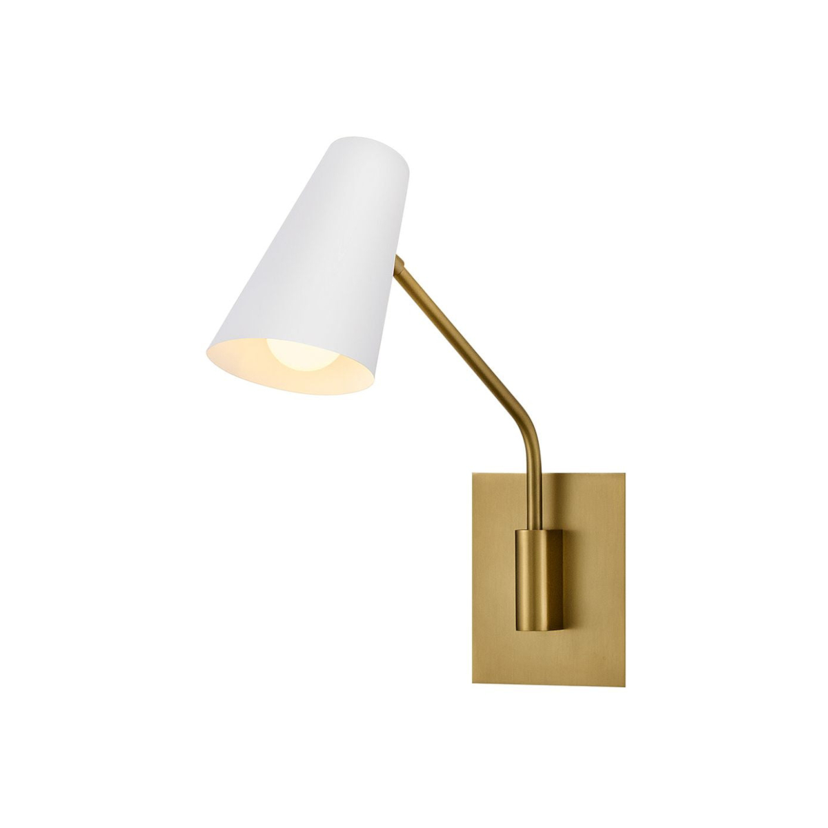 Product image of 48310LCB-CI Bray Swing Arm Wall Light with White Shade