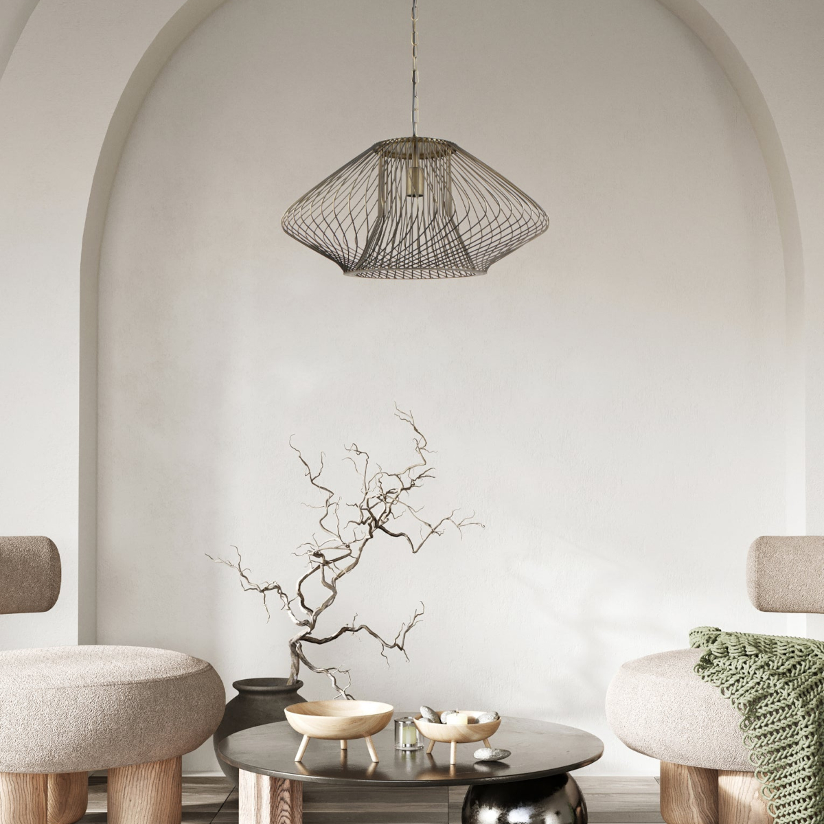 Parrilla Oval 600mm Cage Pendant